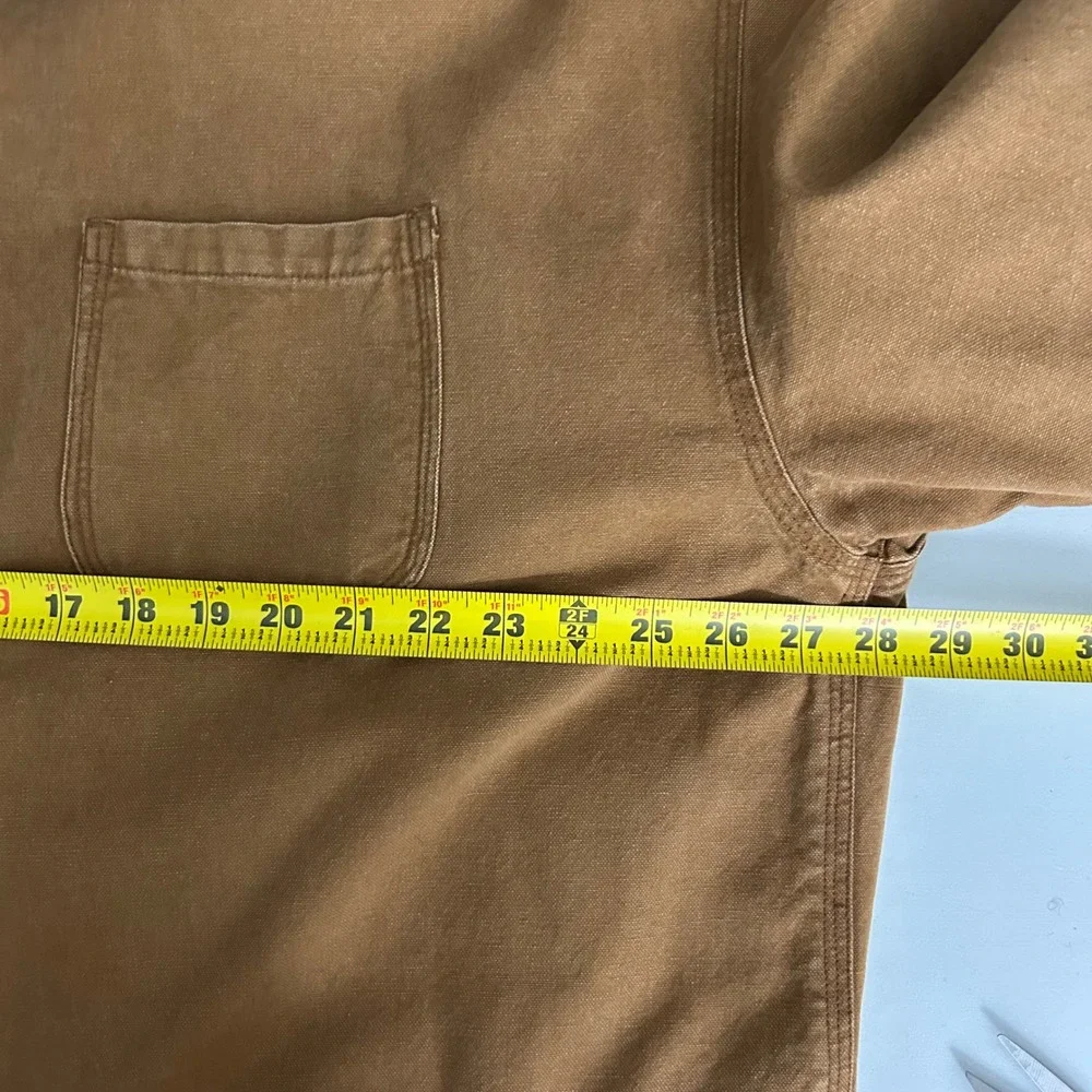 Vintage J. Crew Barn Jacket Mens Large Brown Plaid Lined Field Coat Oarsman - Picture 11 of 16